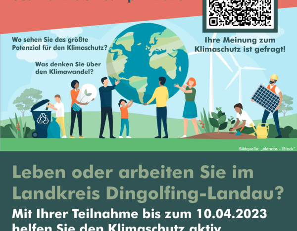 Plakat "Online-Befragung zum Klimaschutz"